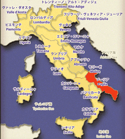 イタリアワイン地図