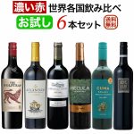 フルボディー赤が飲みたいならこのセット！ お試し！【濃い赤ワイン6本セット】 世界各国飲み比べ！　2024年4月15日配信ワインニュースレター