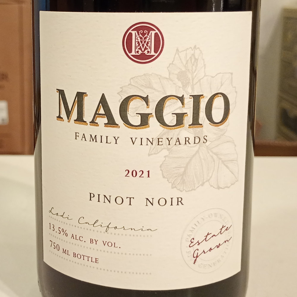 マッジオ ピノ・ノワール エステート・グロウン・ロダイ 2021